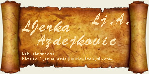 LJerka Azdejković vizit kartica